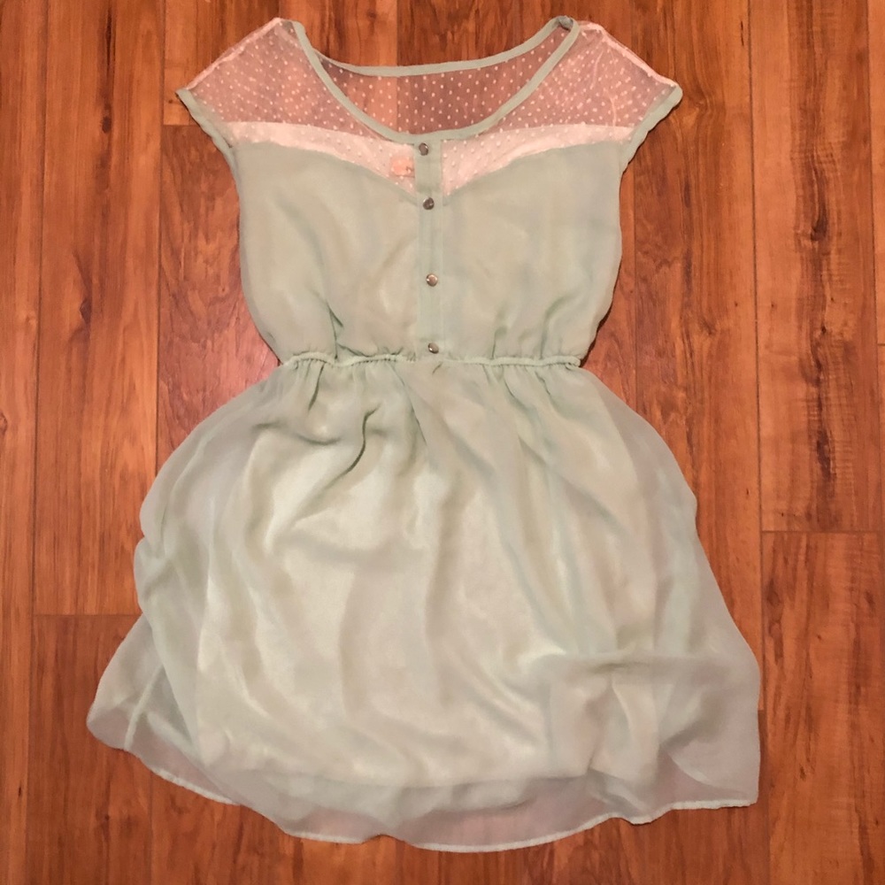 Fleet Collection | Teal Dress with Lace Top